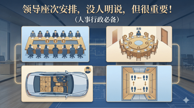 领导座次安排，没人明说，但很重要！（人事行政必备）